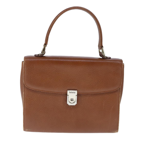 Burberrys Hand Bag Leather 2way Brown Auth ti2407 - Picture 13 of 16